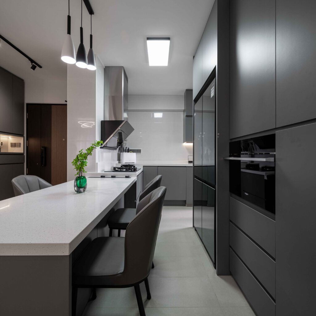 Modern minimalist kitchen renovation at 267A Kim Keat Avenue Singapore by Design 2B