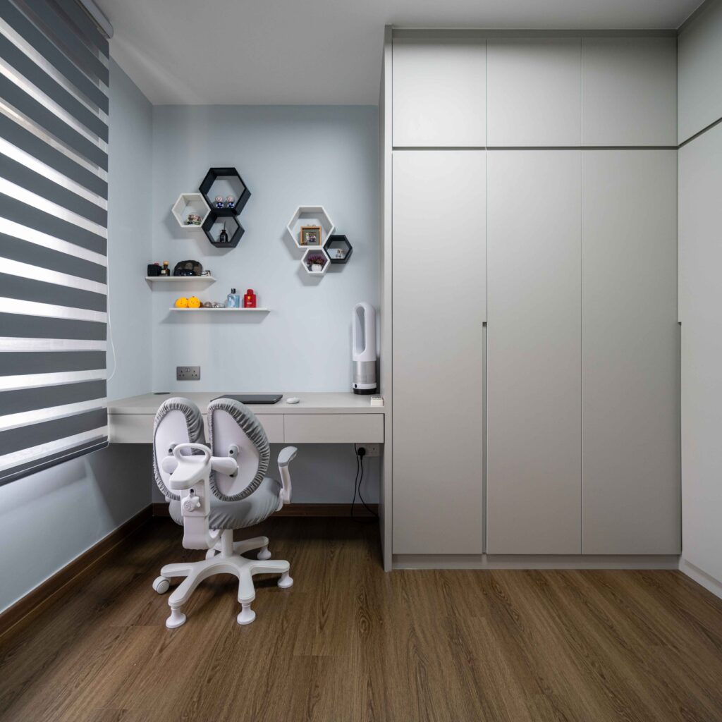 Ergonomic Kids Study Room and Storage Design by Design 2B
