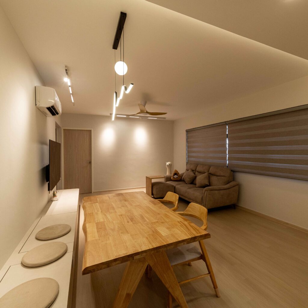 Modern Japandi Living Room Design by Design 2B 316A Ang Mo Kio | Design 2B