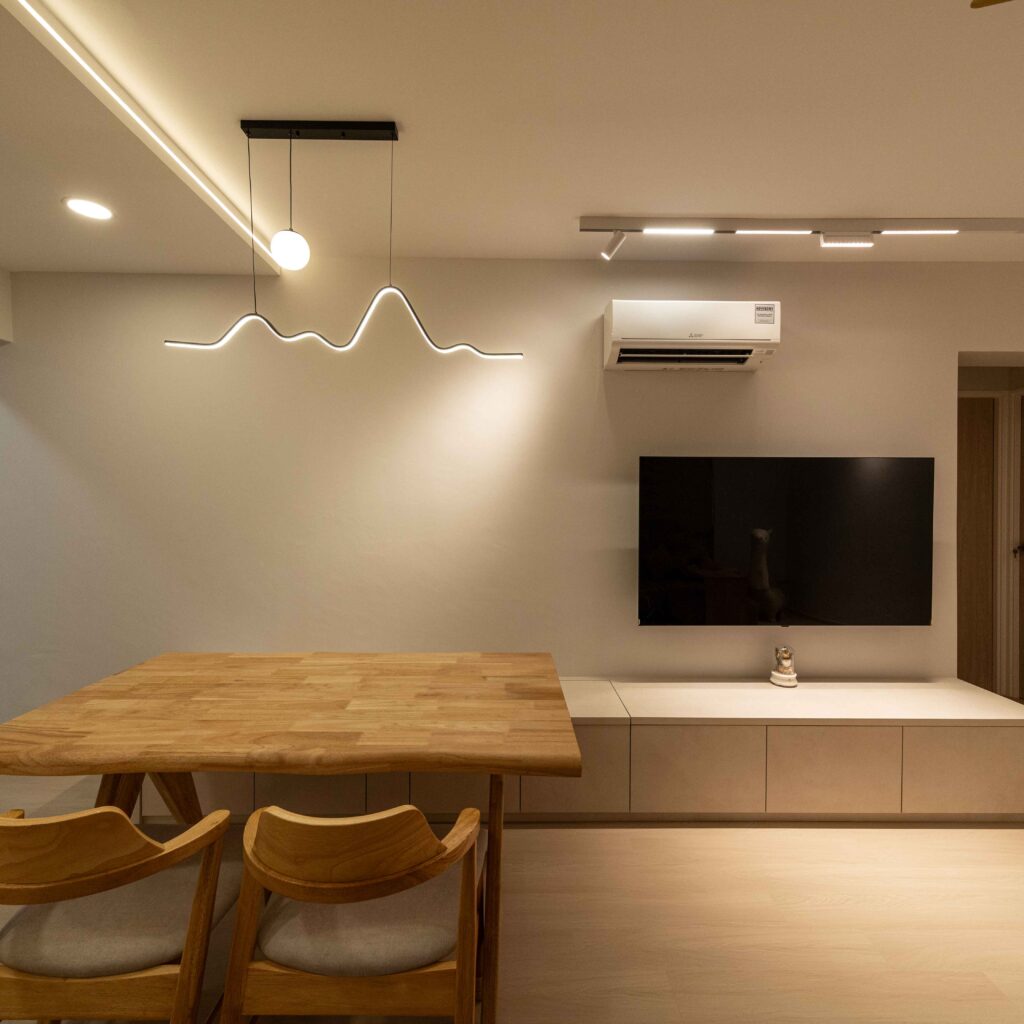 Custom Minimalist Lighting Design by Design 2B 316A Ang Mo Kio