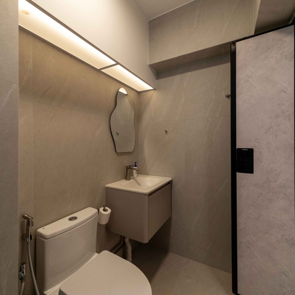 Minimalist HDB Bathroom Renovation Design by Design 2B