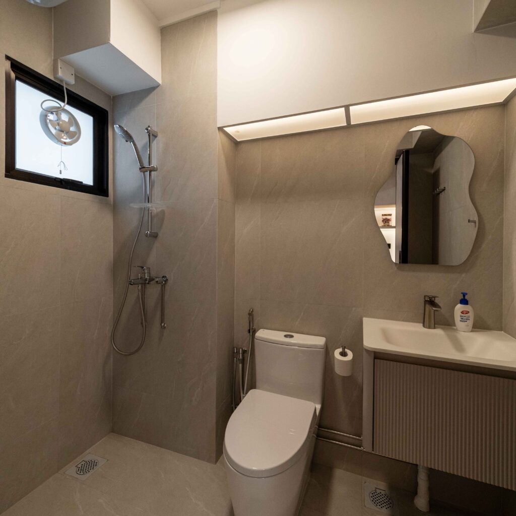Minimalist HDB Bathroom Renovation Design by Design 2B