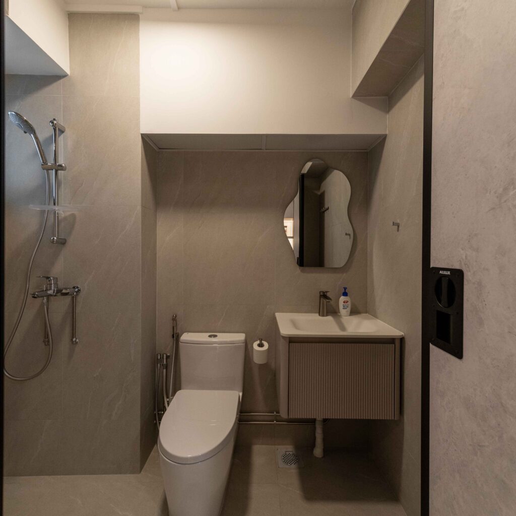 Minimalist HDB Bathroom Renovation Design by Design 2B
