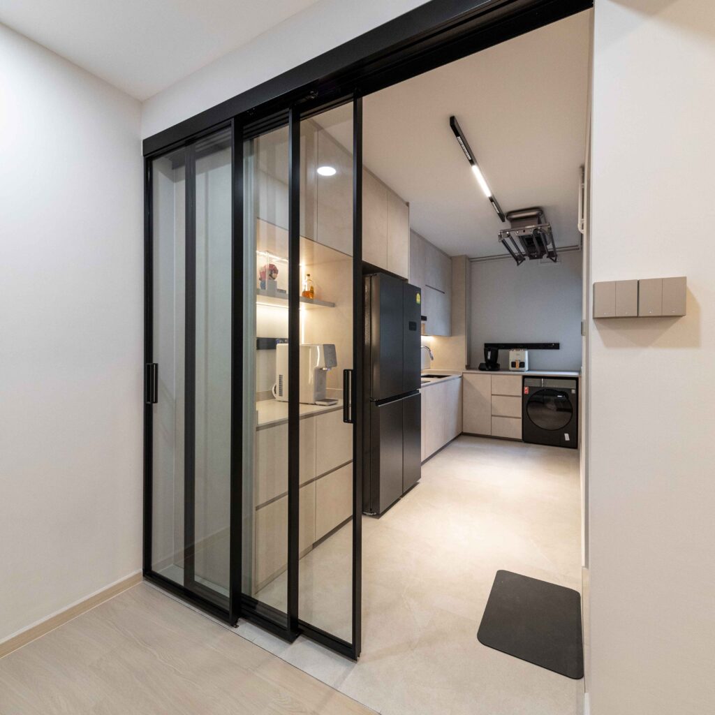 Black Frame Glass Sliding Door Design by Design 2B