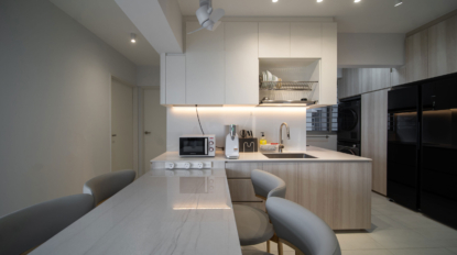 Luxury Kitchen Island and Dining Setup Design by Design 2B