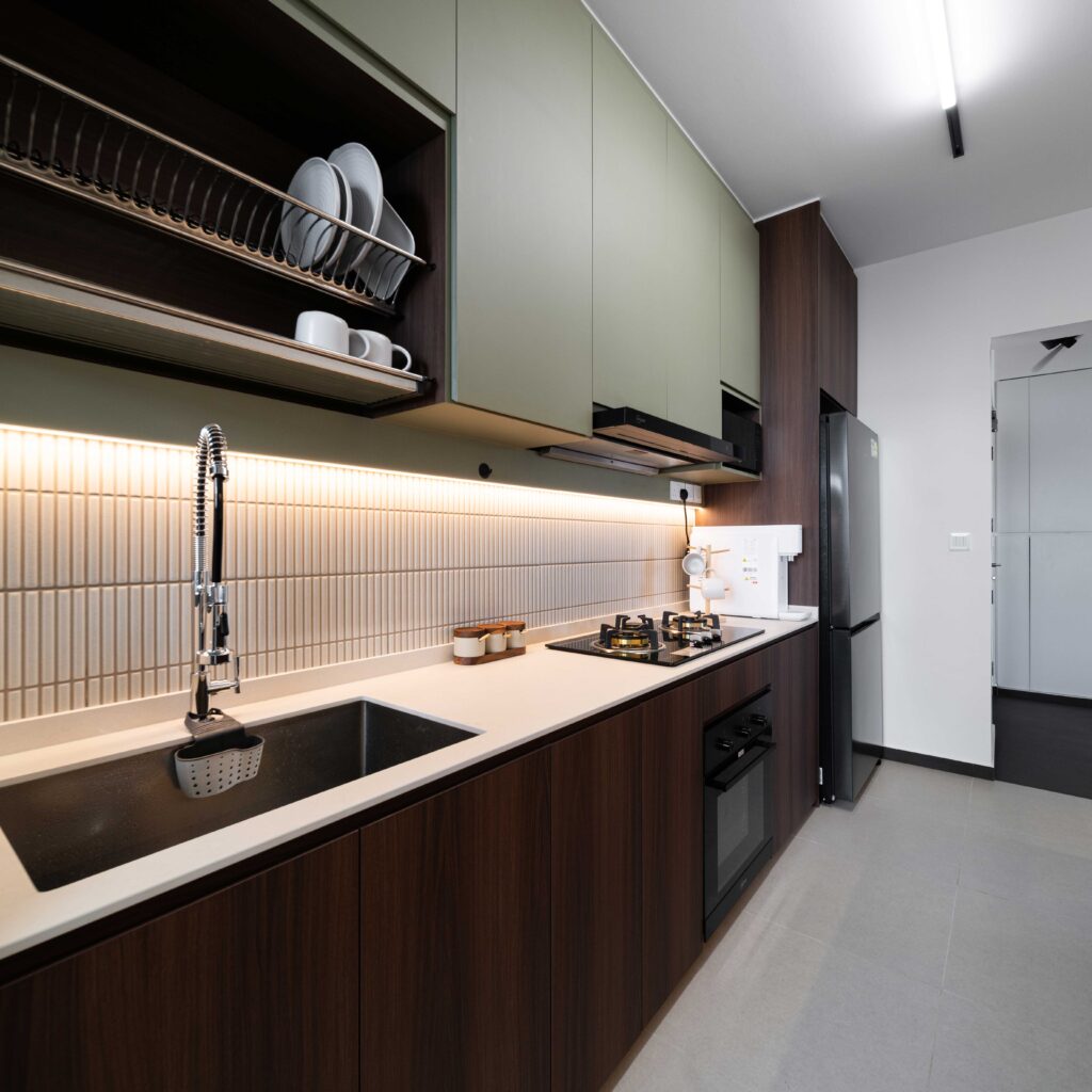 380A Canberra Drive HDB Kitchen Design Custom Storage